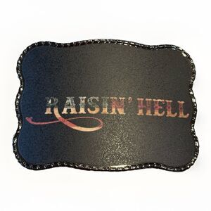 Wallet Belt Buckle “RAISIN’ HELL” Country Girl Cowgirl Western Money ID Cards